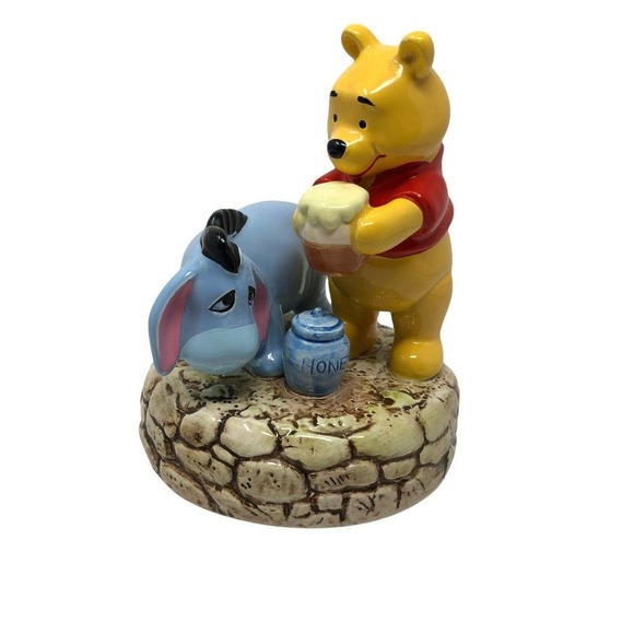Winnie The Pooh Eeyore Schmid Ceramic Figure With Music Box Vintage Disney Works